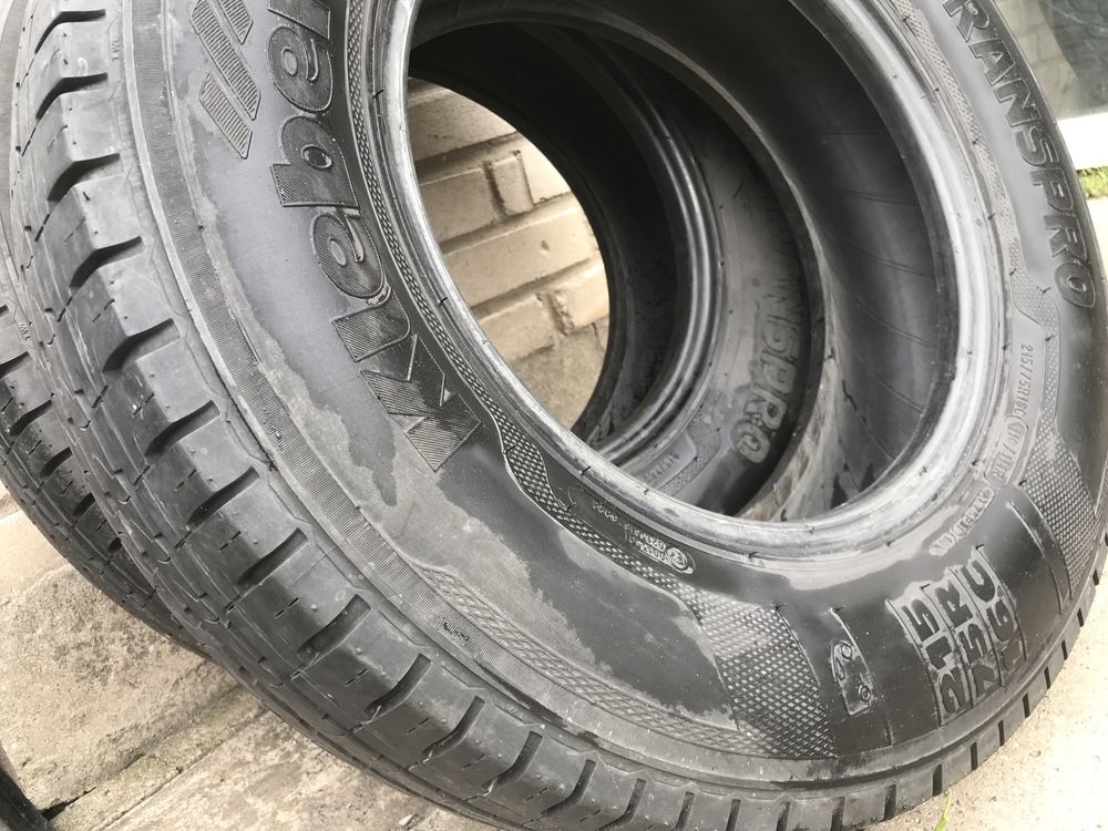 2 szt.para opony letnie 14r.8.5mm 215/75R16C Kleber Transpro 116/114R