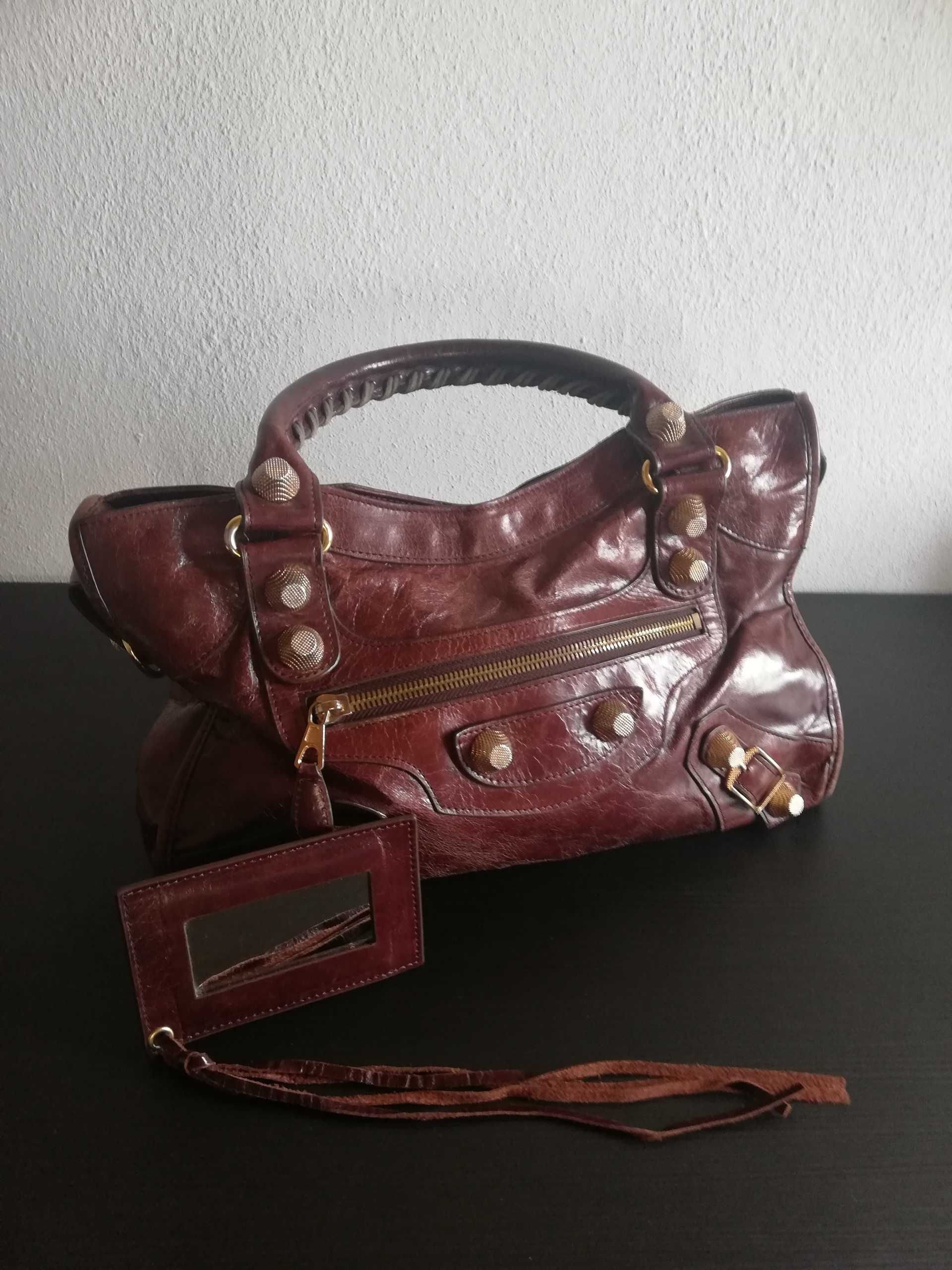 Mala Balenciaga Motorcycle Castanha - Estado Impecável - Raridade!