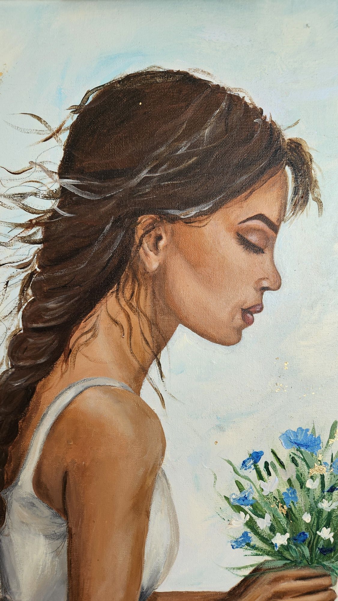 Obraz ręcznie malowany "Łąka" 70x50