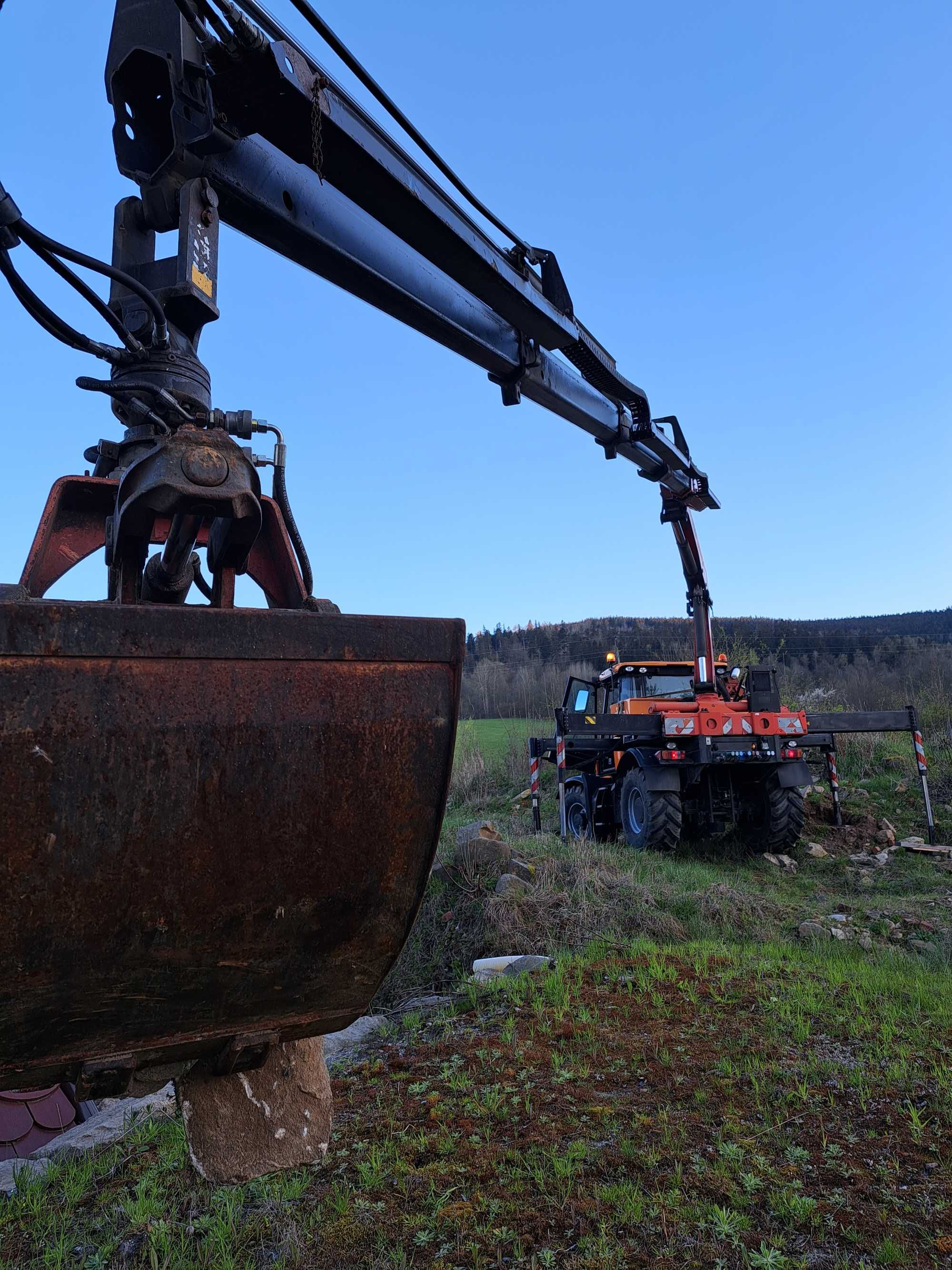 Palfinger Żuraw HDS Crane JCB Fastrac Terenowy JCB 3220 leśny wolnobie