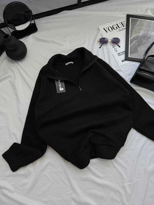 Жіноча тепла флісова кофта тепле зимове худі на флісі на змійці