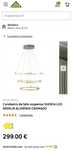Candeeiro de teto suspenso SHOKIA LED 9000LM ALUMÍNIO CROMADO