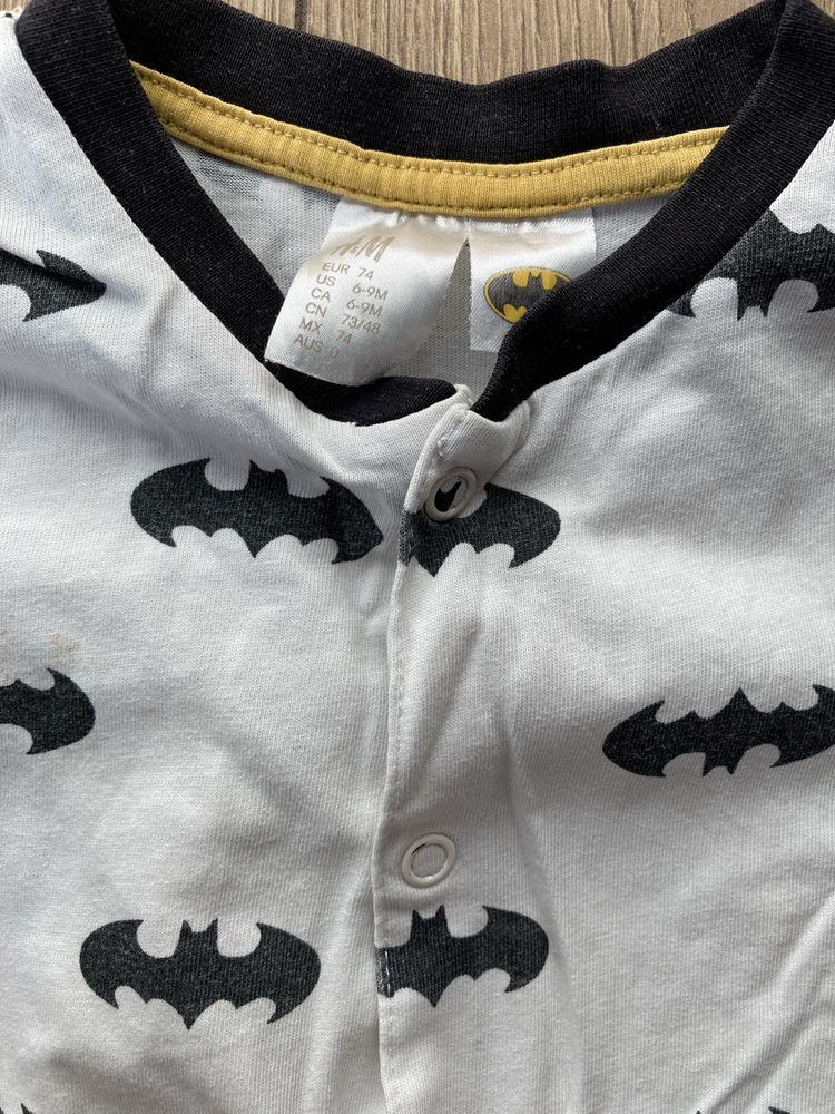 Body piżamka letnia Batman H&M, 74 cm.