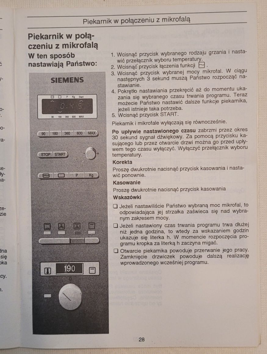 Piekarnik z mikrofalą