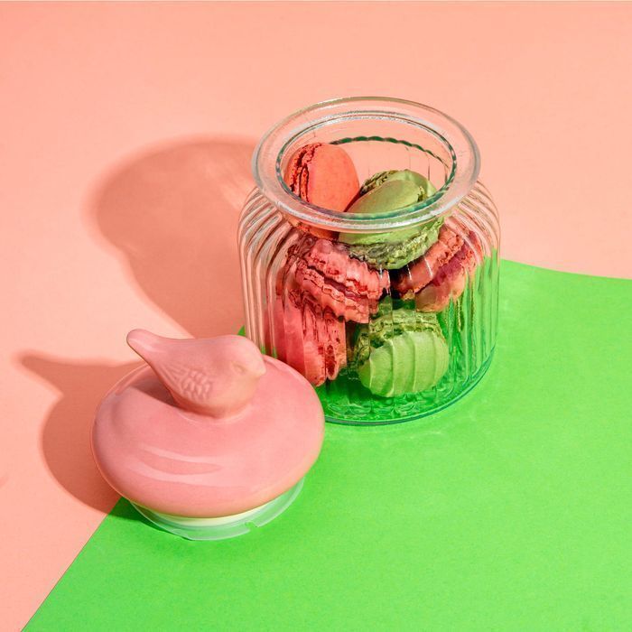 Słoik pojemnik szklany z ceramiczną pokrywką PTAK 700 ml na ciastka