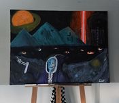 Obraz science-fiction kosmos surrealistyczny