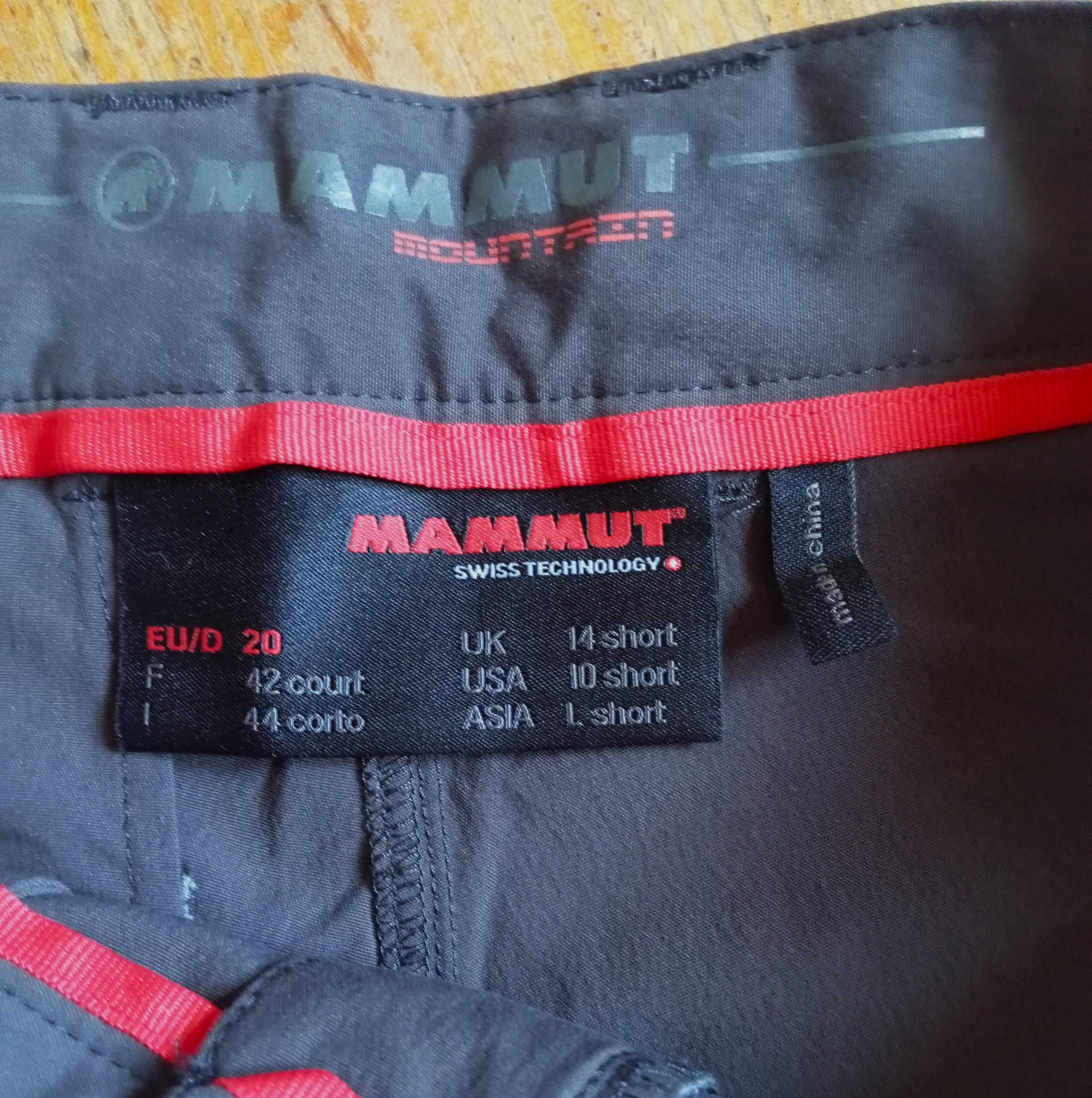 Mammut damskie spodnie, zip-off, szary, rozm. 42/L short