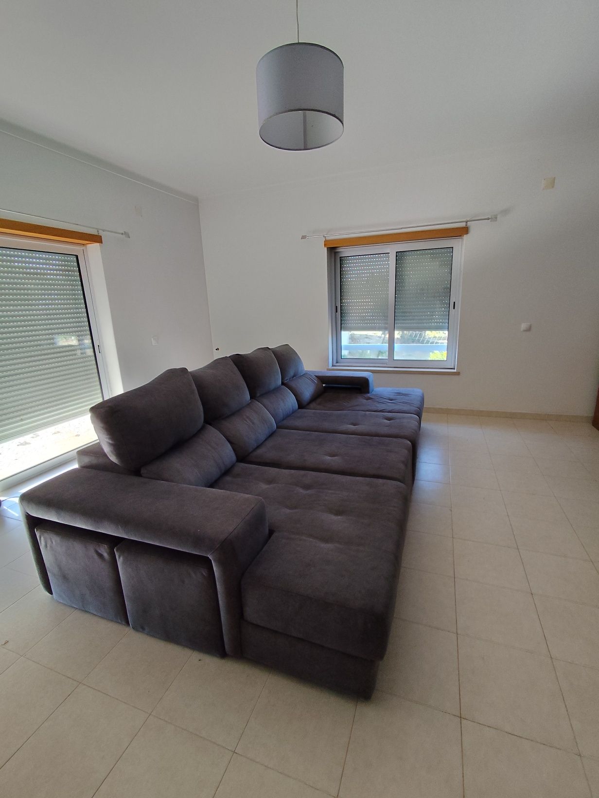 Sofá cama, com duas chaise long