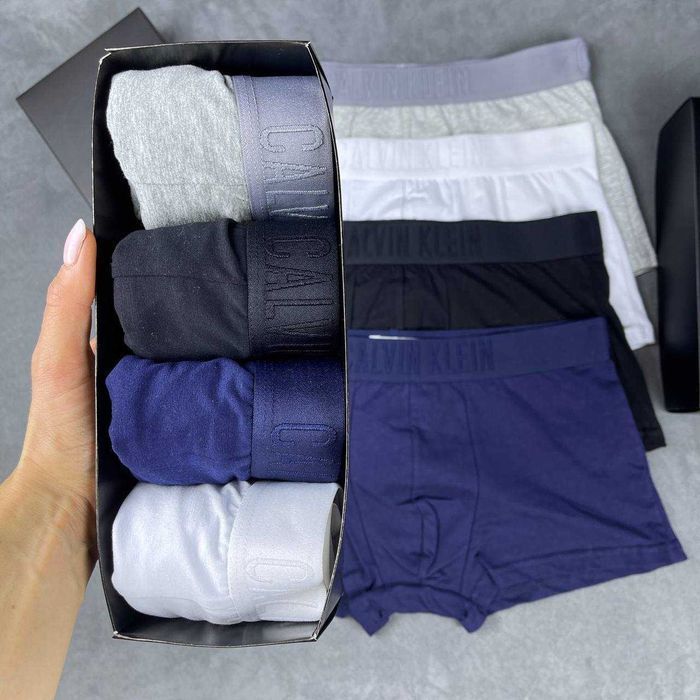 Стильні чоловічі труси CK Striped New повномірні. Мужские боксеры