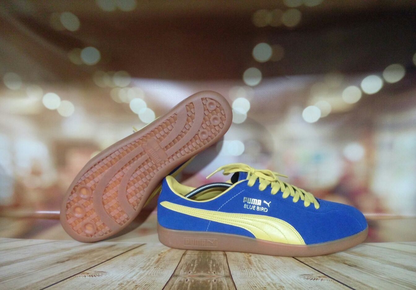 Оригинал новые кожаные замшевые кроссовки кеды Puma Blue Bird