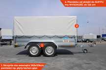 Przyczepa samochodowa Neptun 263 2 RT 263 x 129 x 40 Spawana lekka B
