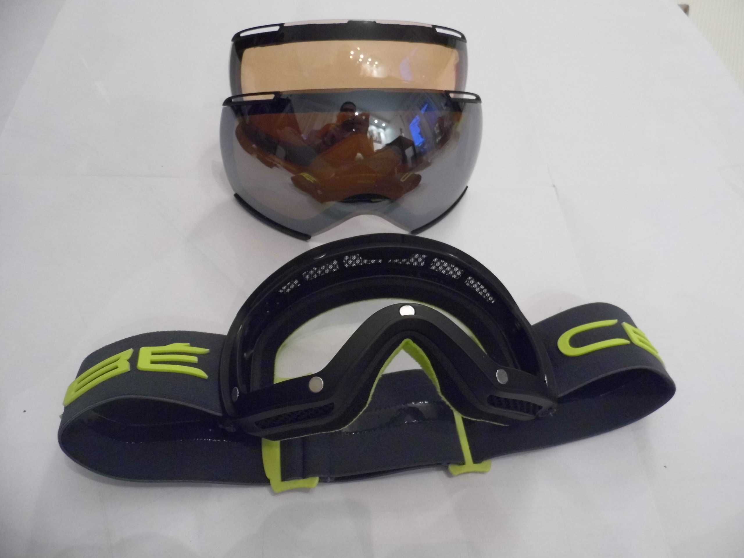 Gogle narciarskie Cebe Icone Black Grey Lime S1+S3 Pro model Nowe