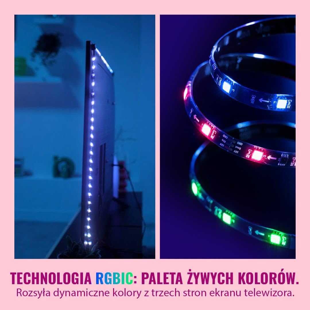 WiZ HDMI Sync Box Taśma LED RGBIC 4K 60Hz do TV 75–85" Google Alexa