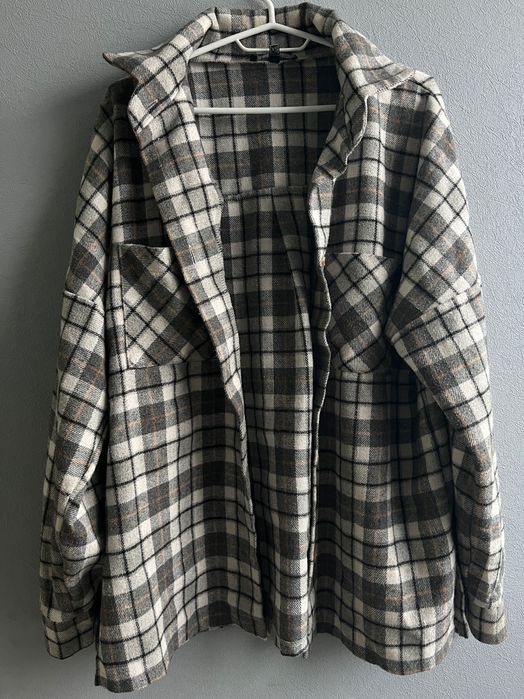 Жіноча тепла картата сорочка