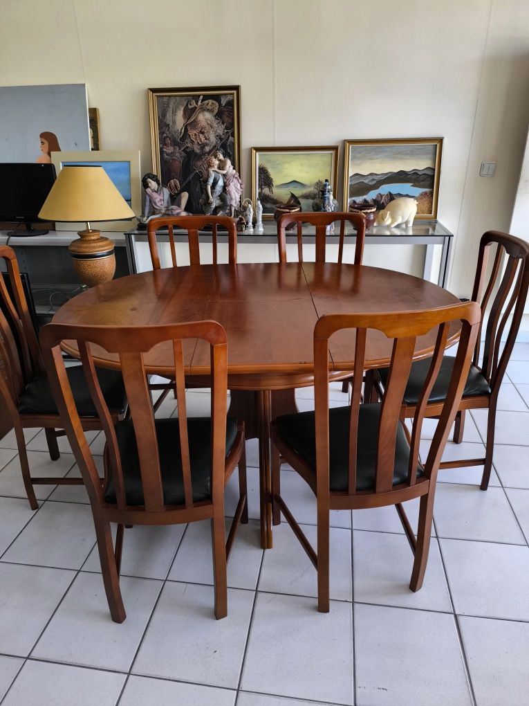 Mesa Sala Jantar Extensível com 6 Cadeiras