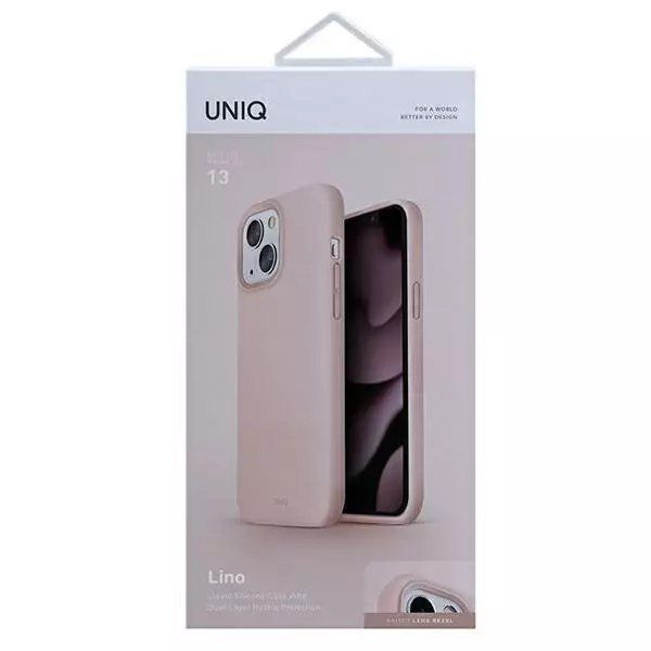 uniq lino iphone 13 6.1" rose/rose blush