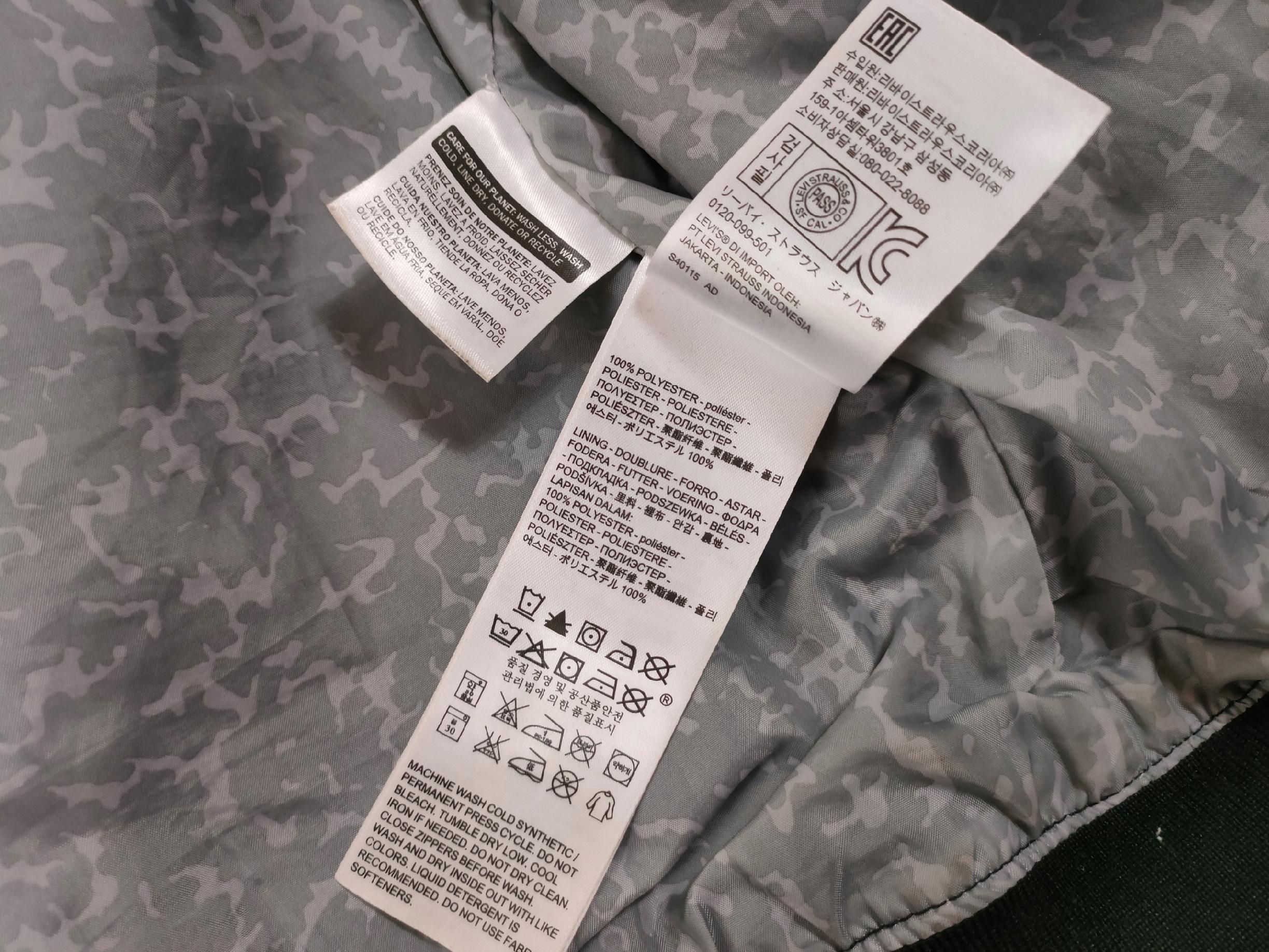 LEVI'S Line 8 Kurtka Bomberka Czarna Męska r. M