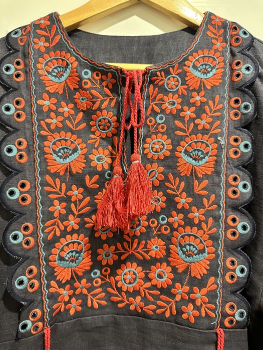 Плаття вишиванка синє червона платье вышиванка синие красная вышивка