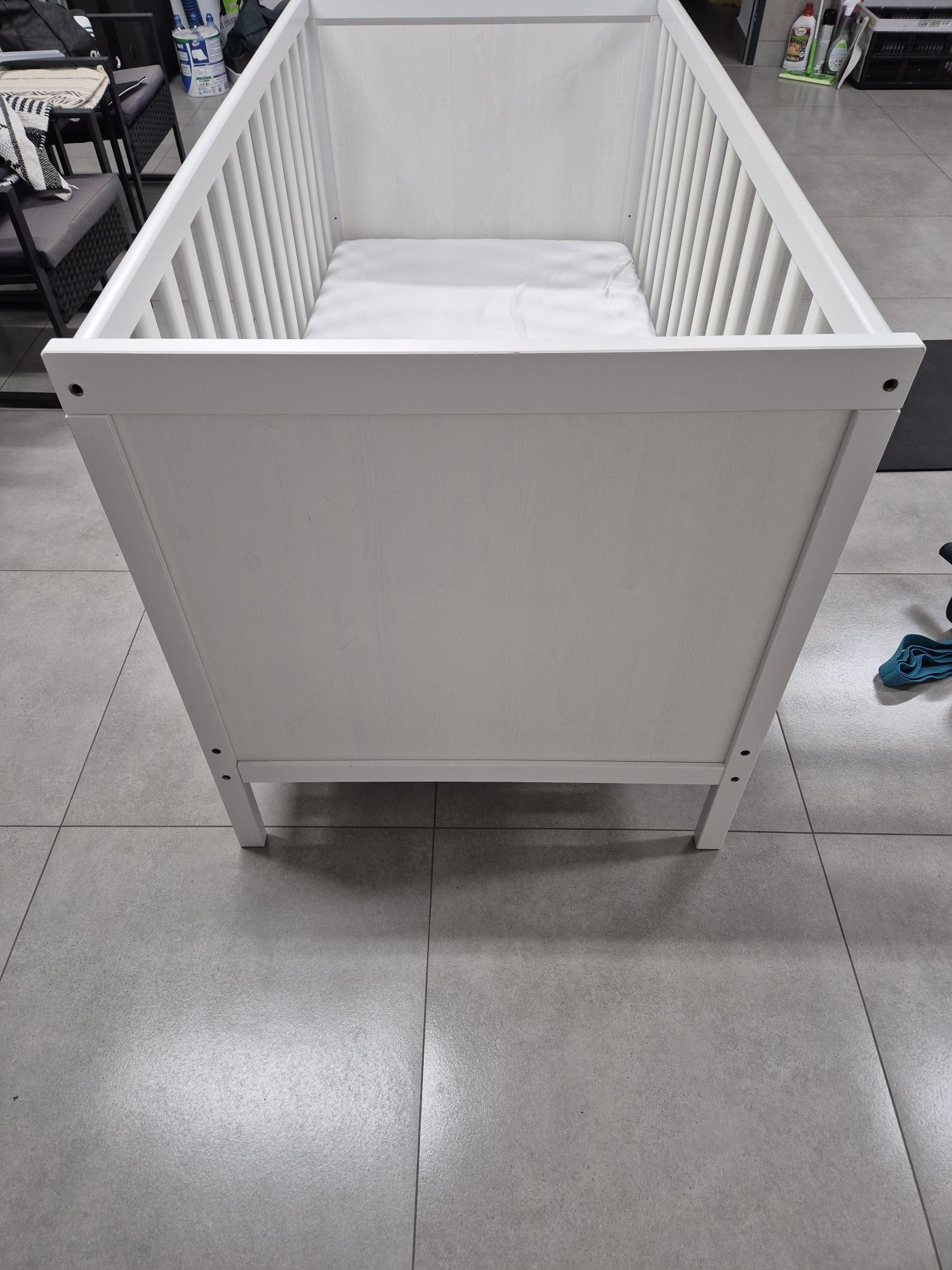 Łóżeczko Dziecięce IKEA SUNDVIK + Materac i Prześcieradło