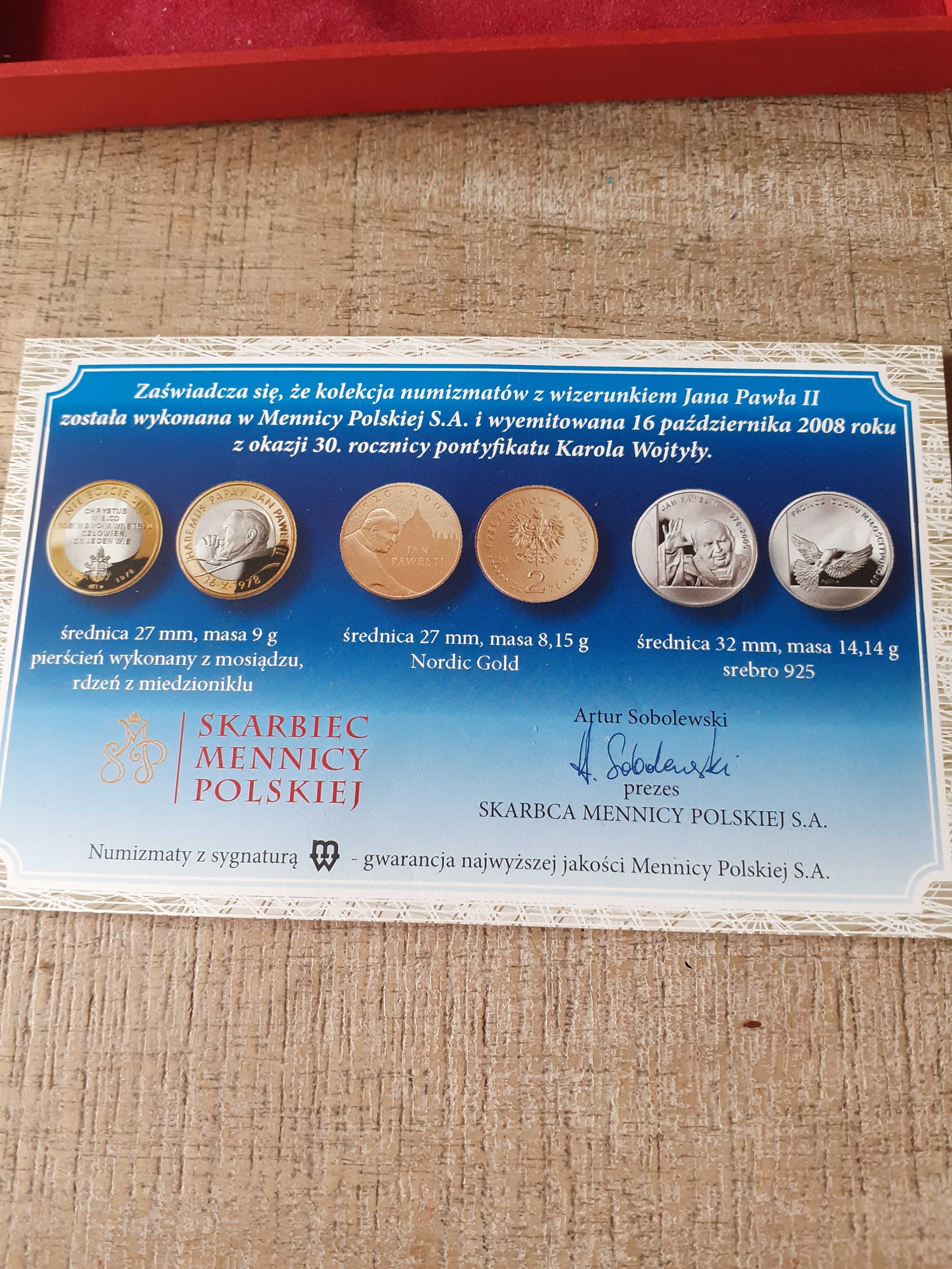 Zestaw monet Jan Paweł II - 30. rocznica pontyfikatu