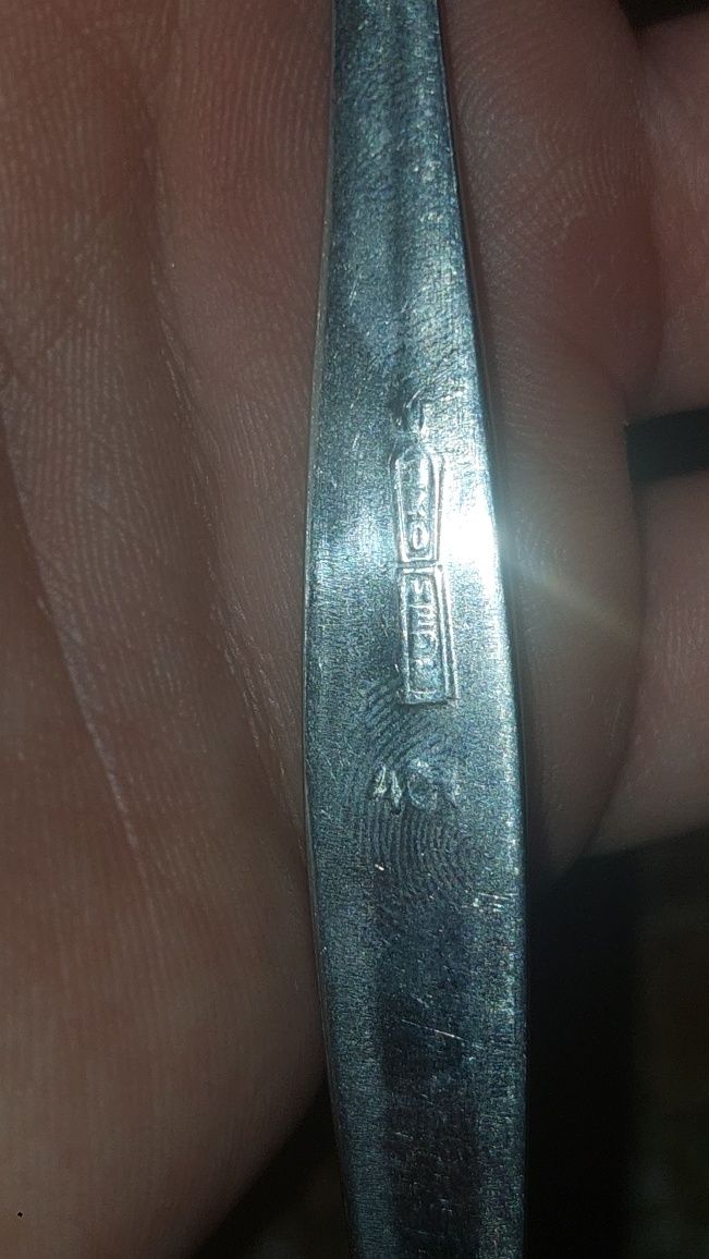 Koplet 5 małych łyrzeczek Posrebrzanych