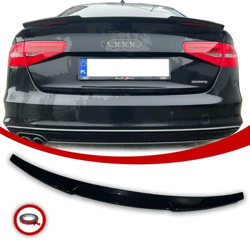 AUDI A4 B8,5 lotka dokładka spoiler M4 look czarny połysk