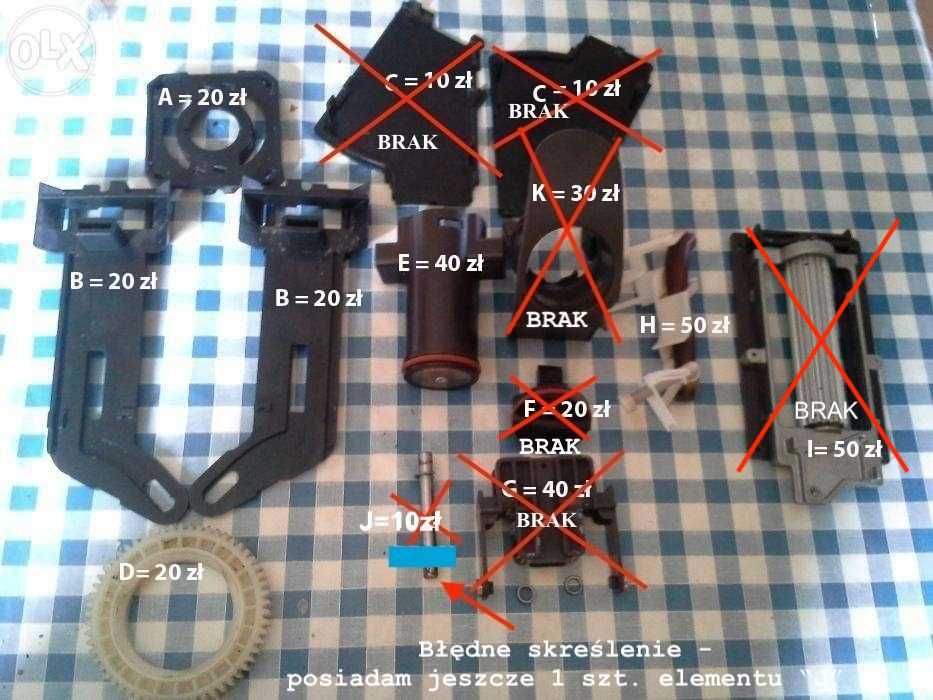 Blok zespół zaparzający Krups (F886 -> F860), Jura, AEG i silniczek