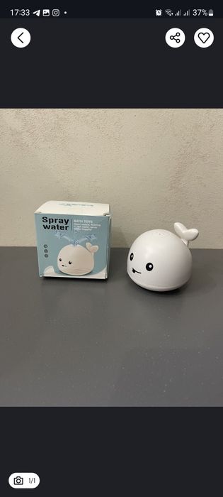 Фонтанчик для ванни, іграшка для купання кит