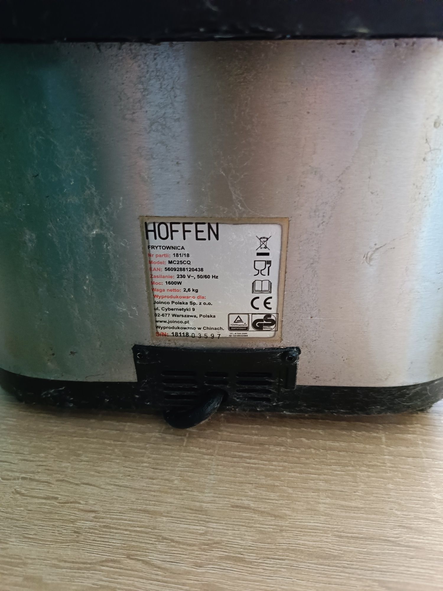 Frytkownica Hoffen czarna