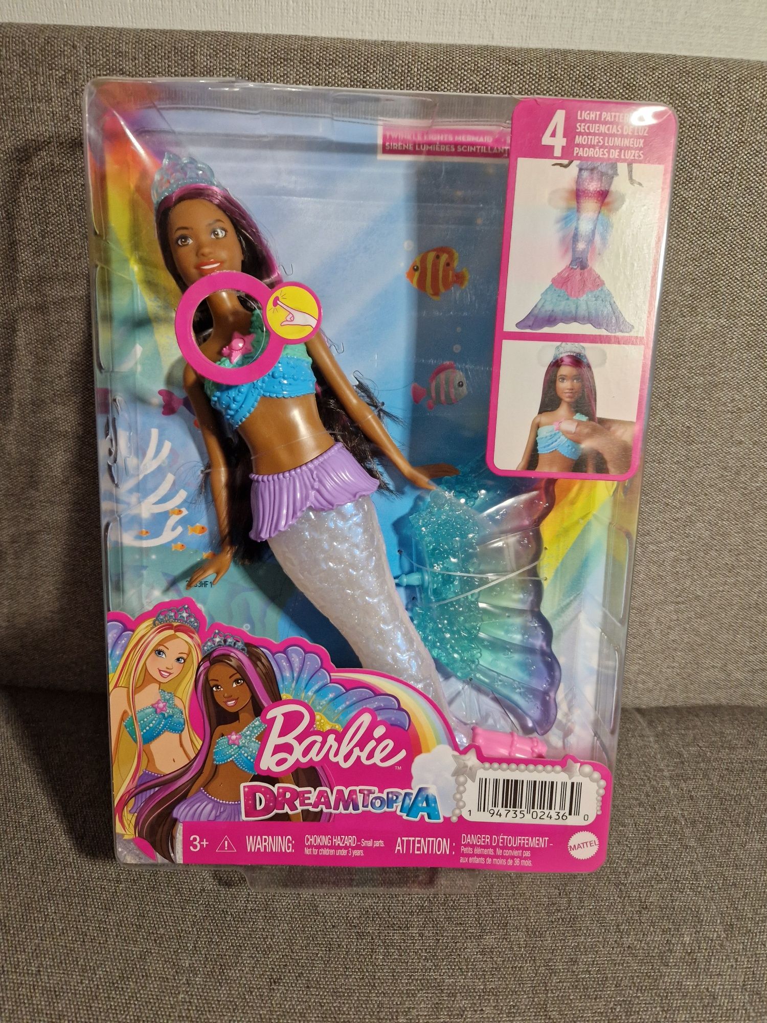 Лялька barbie dreamtopia русалка сяючий хвостик барбі