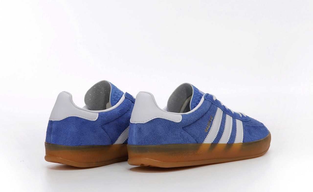 Кроссовки Adidas Gazelle Indoor Blue White 36-45 Хит Весны! Наложка!