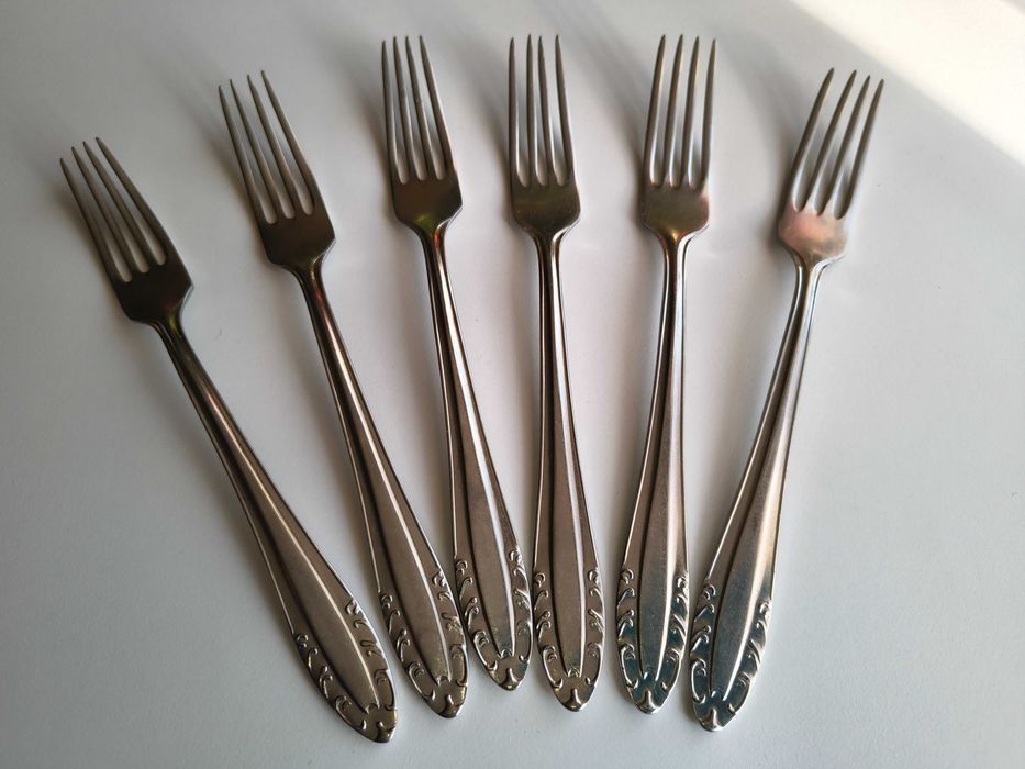Widelce Vintage - sztućce Gerlach Stainless - PRL - 6 sztuk
