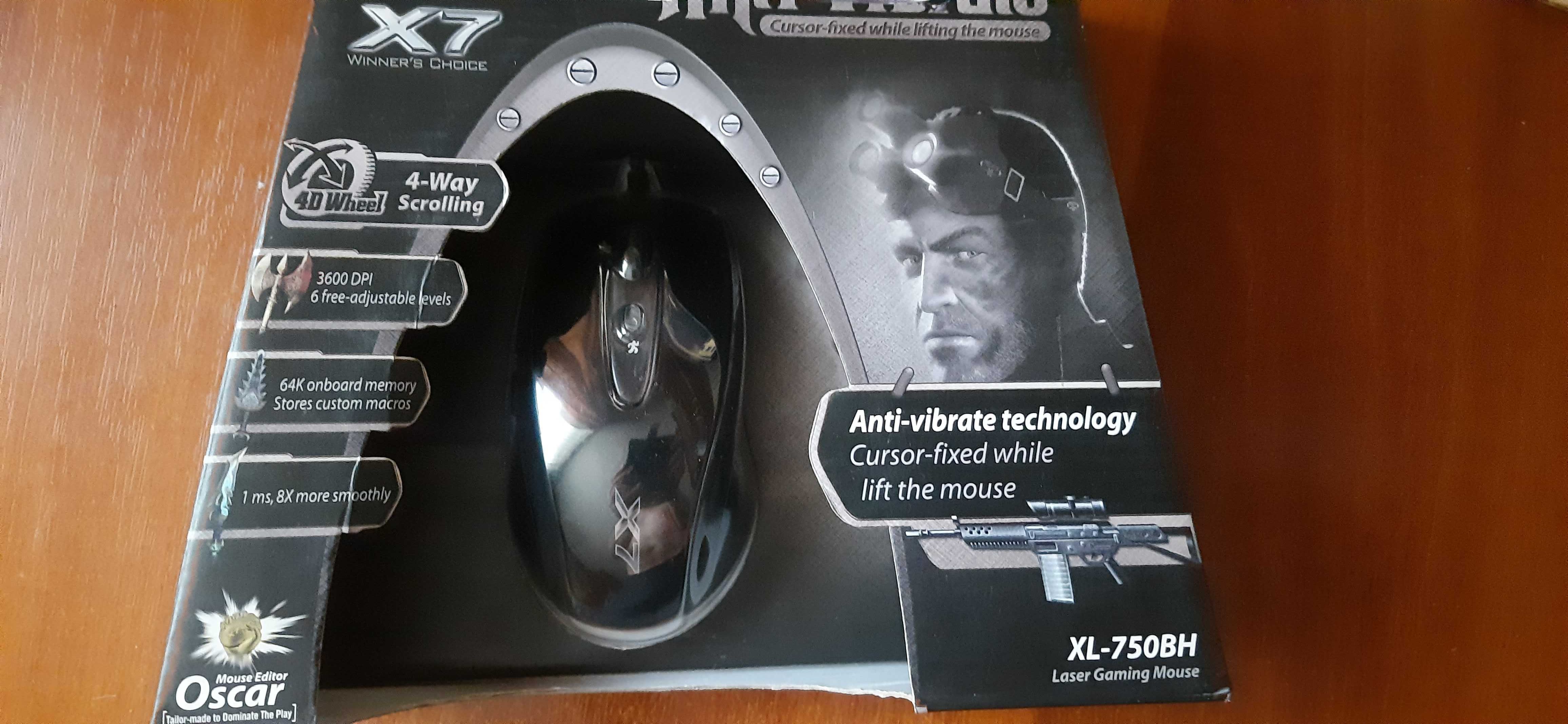 Миша A4Tech XL-750BH X7 USB Black