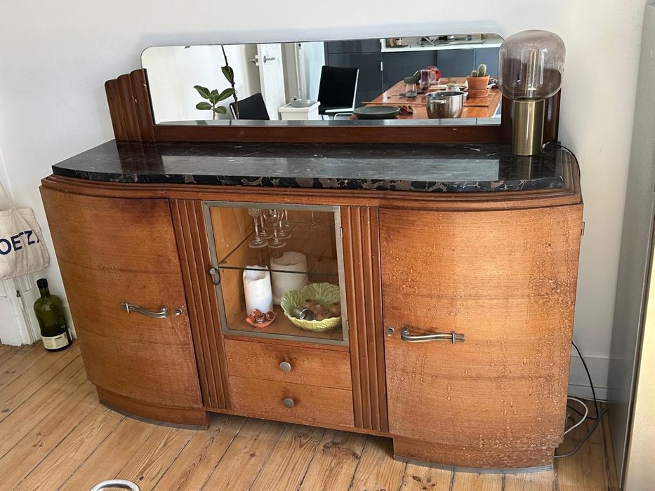 Aparador Art Déco Francês 1940 com Mármore