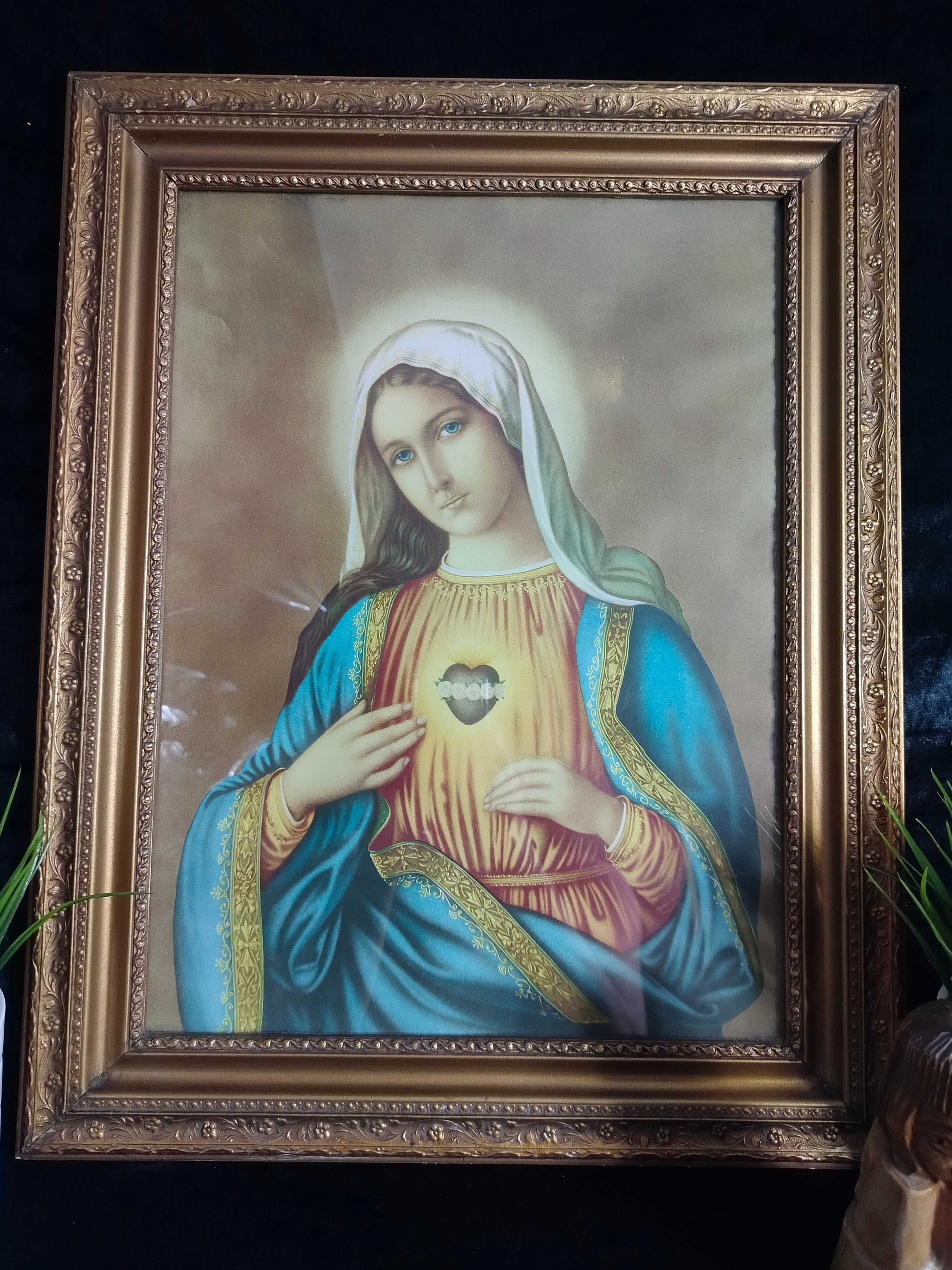 Serce Maryi stary obraz w starej ramie 0S1014
