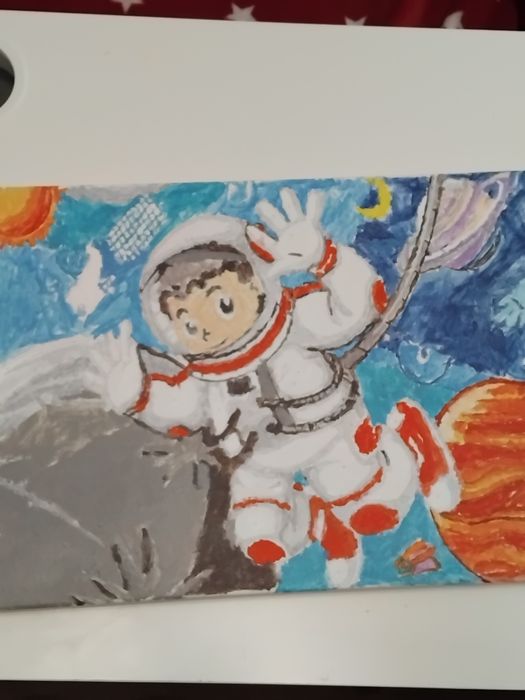 Картина космос (космонавт і планети)
