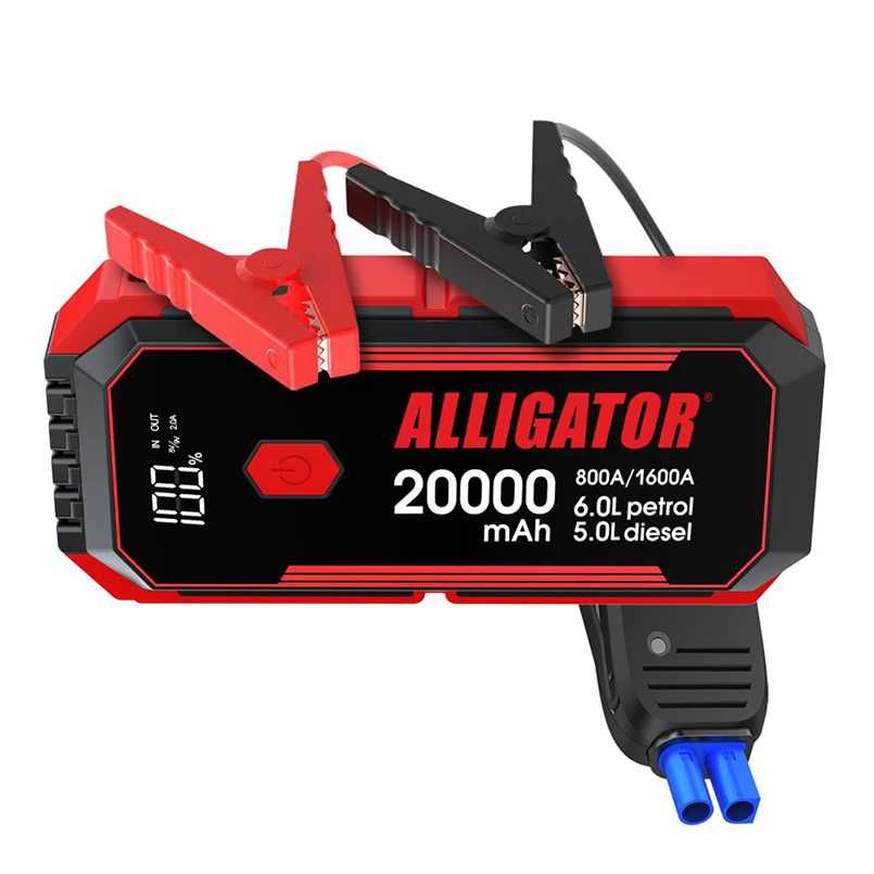 Пусковий пристрій Alligator Jump Starter 800A/1600A 20000mAh JS843