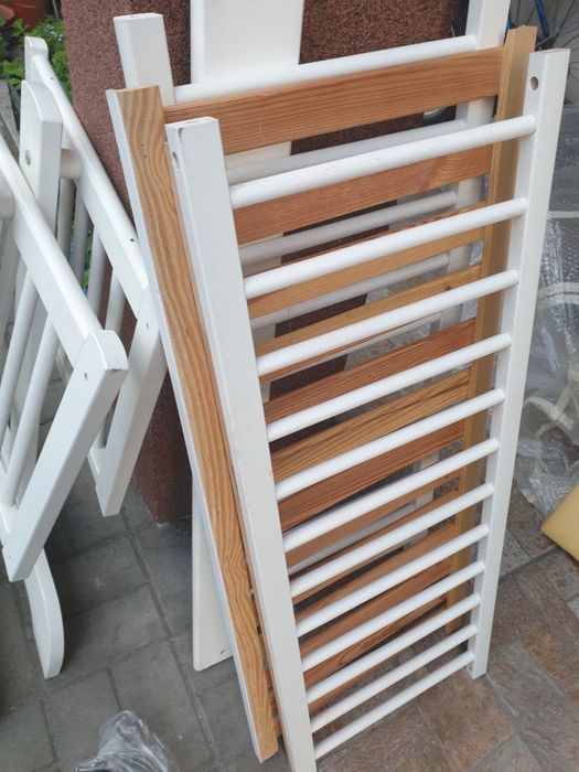 Kołyska biała drewniana