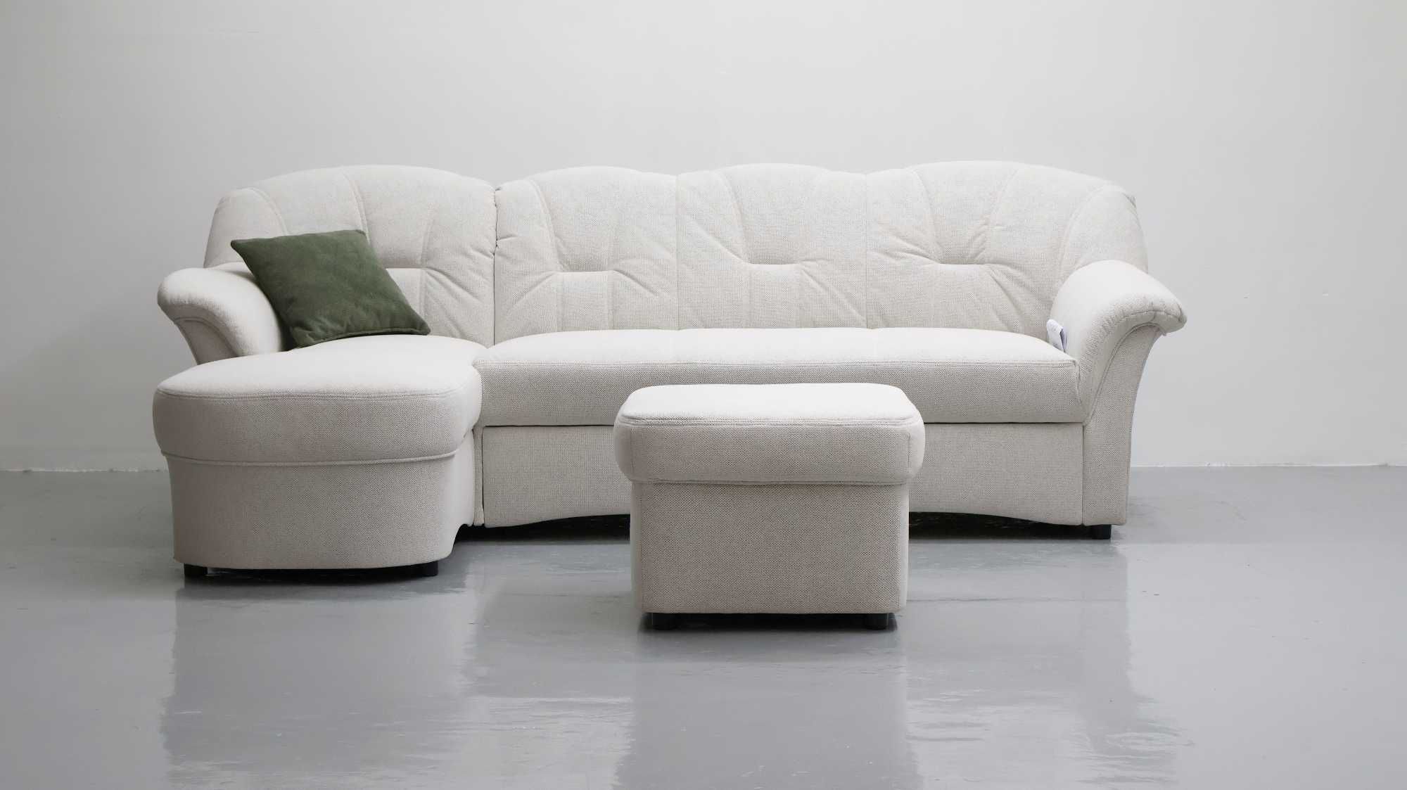 THD NOWY narożnik z funkcją spania + pufa KANAPA sofa rogówka tkanina