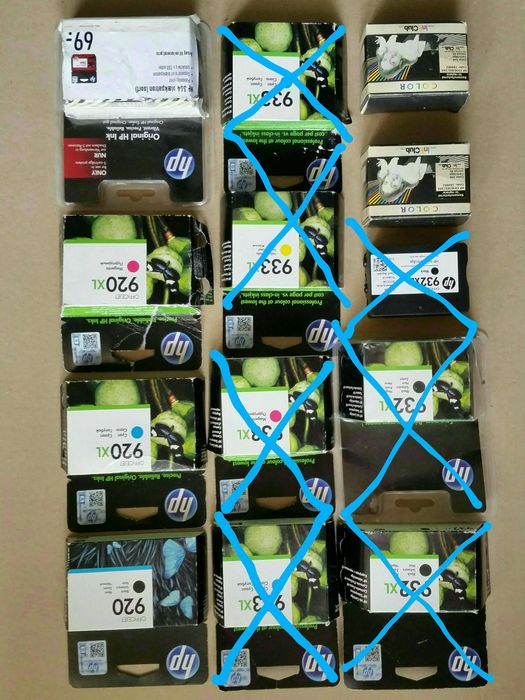 Чернила для принтеров HP 932 XL просроченные