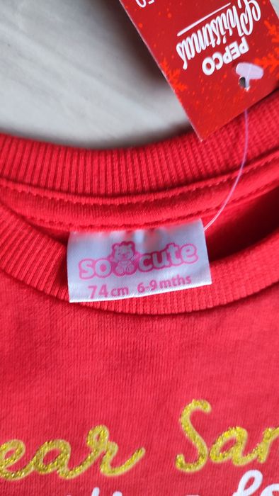 Nowa bluza świąteczna niemowlęca rozmiar 74