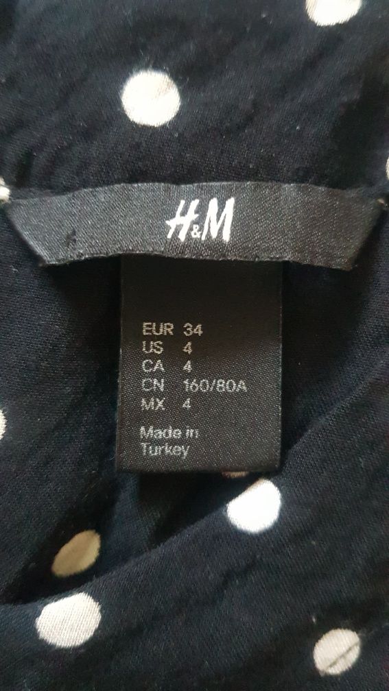 Sukienka w grochy, rozmiar 34, H&M