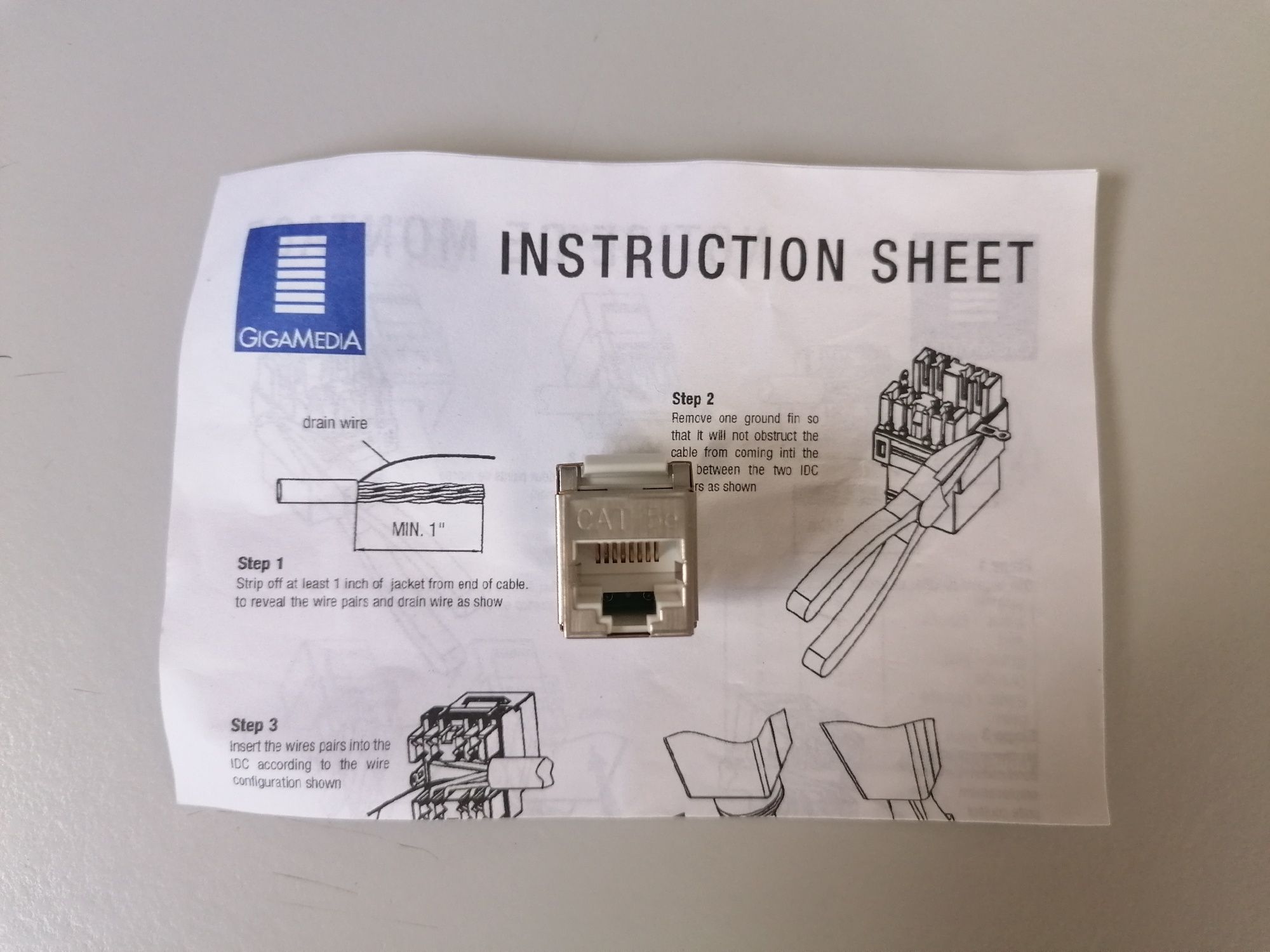 Fichas Conector Fêmea RJ45 Cat5