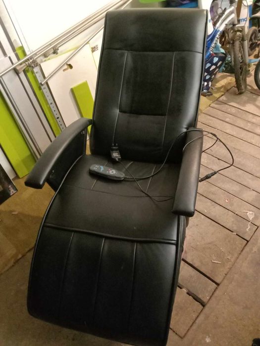 Fotel do masażu skórzany