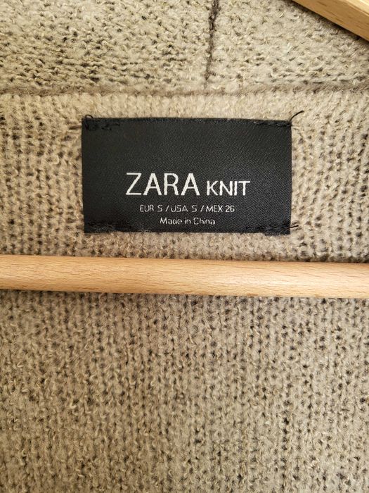 Casaco bege em lã Zara tam S