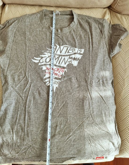 T-shirt "Winter is Coming - The North Remembers ", algodão, L Unisex