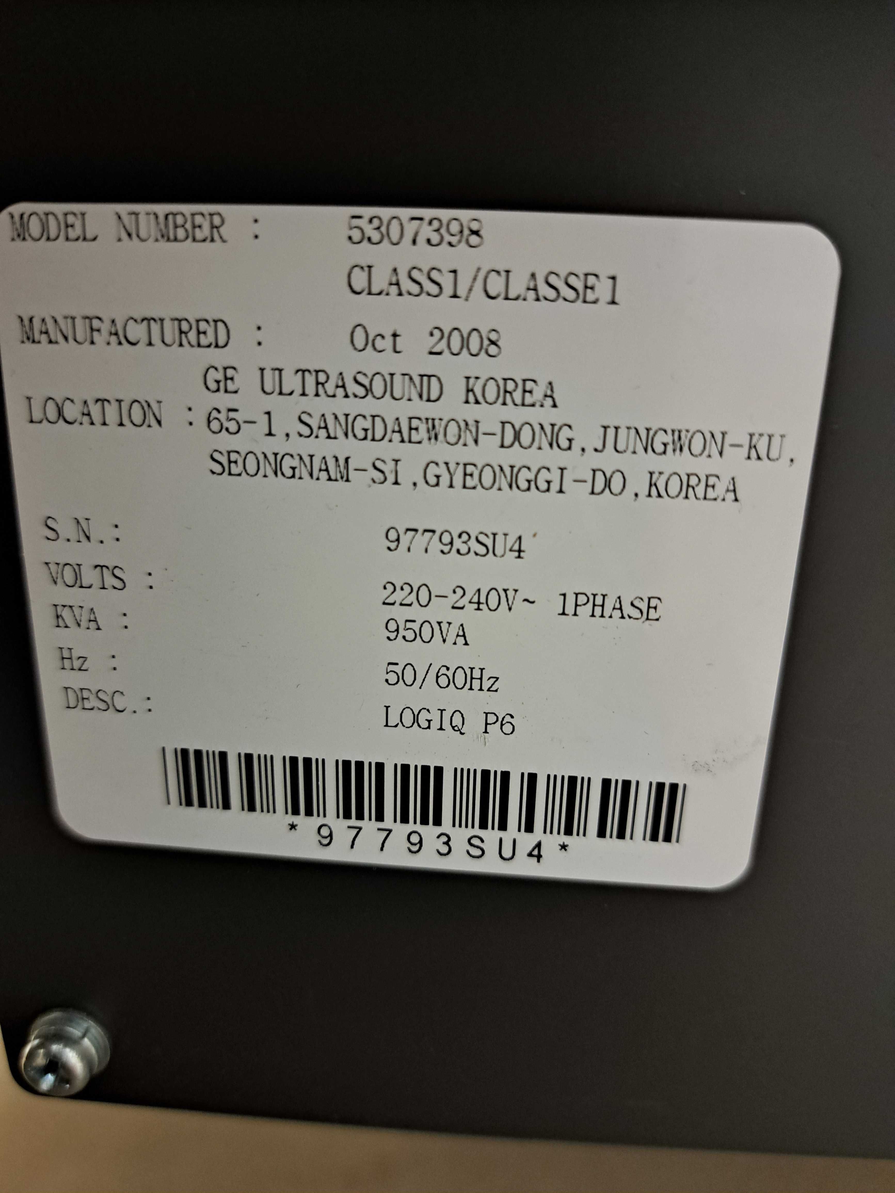Sprzedam aparat usg GE Logic P6
