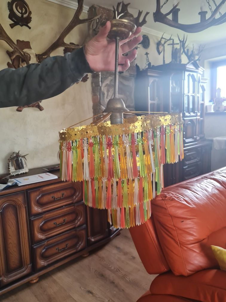 Żyrandol  z PRL rustykalny