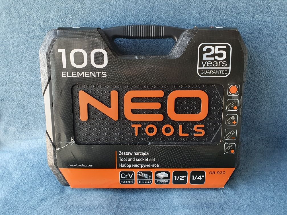 Nowy Zestaw Narzędzi Neo Tools 08-920 Walizka 100 Elementów ŁÓDŹ