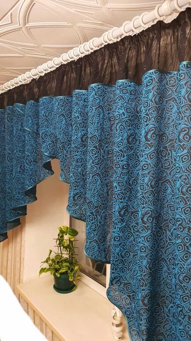 Штора занавеска тюль на кухню в детскую гардина ламбрекен